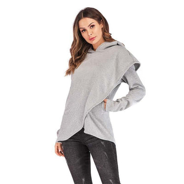 Simple Wraparound Style Everyday Casual Hoodie for Women from NSE Imports #1.